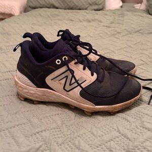 New Balance 3000 - Navy and White Molded Baseball Cleats